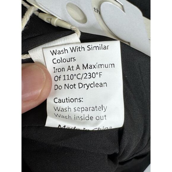 NWT REVOLVE & MINIMALIST lovers COMMENSE Black Linen Blend V-Neck Dress Sz Small - Picture 7 of 7